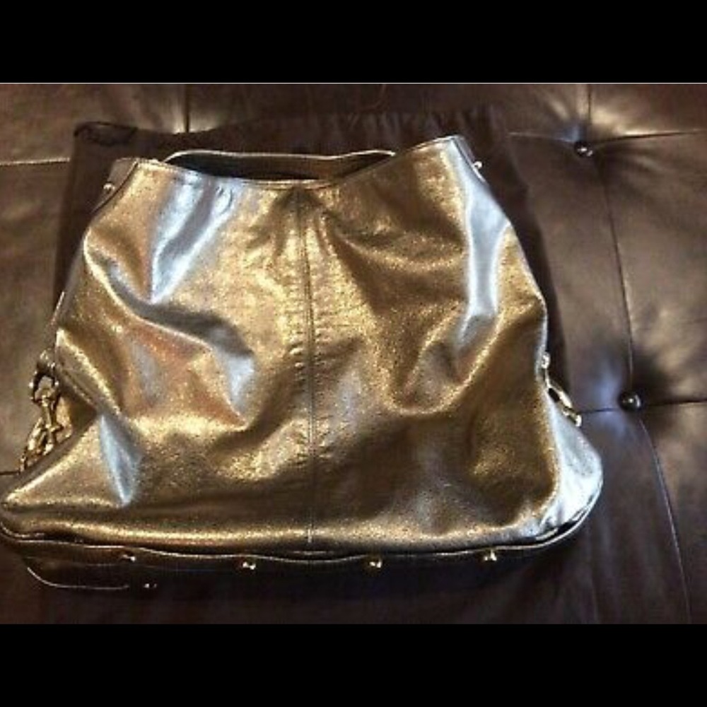 Rare Gold Leather Rebecca Minkoff Nikki Hobo